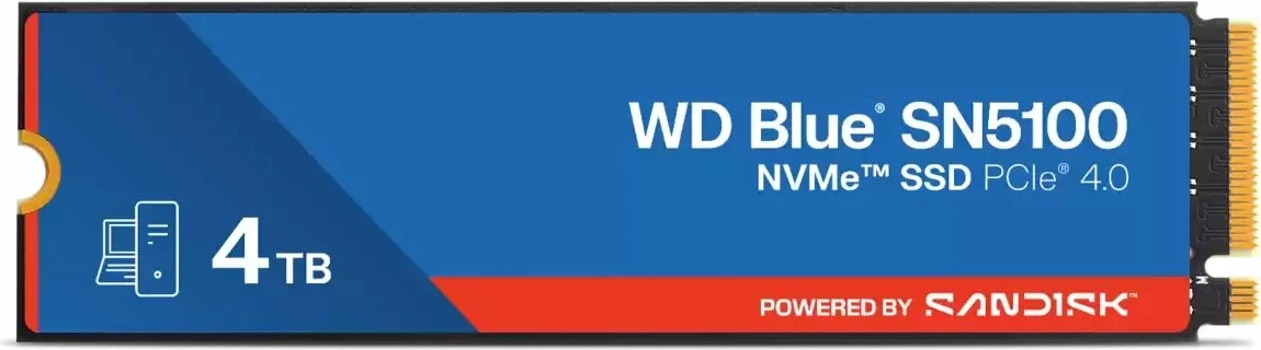 SSD NVMe SanDisk WD Blue SN5100 4 TB M.2 2280 PCIe Gen4 (WDS400T5B0E-00CPE0)