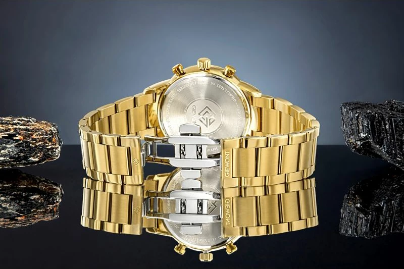 Orë dore meshkuj Giewont GW8510-B5, gold black, set