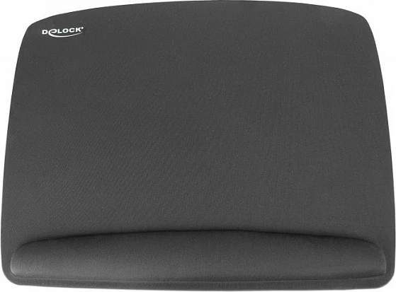 Mauspad DeLOCK 12601 me mbështetëse për kyç, 420x320mm, gome, i zi