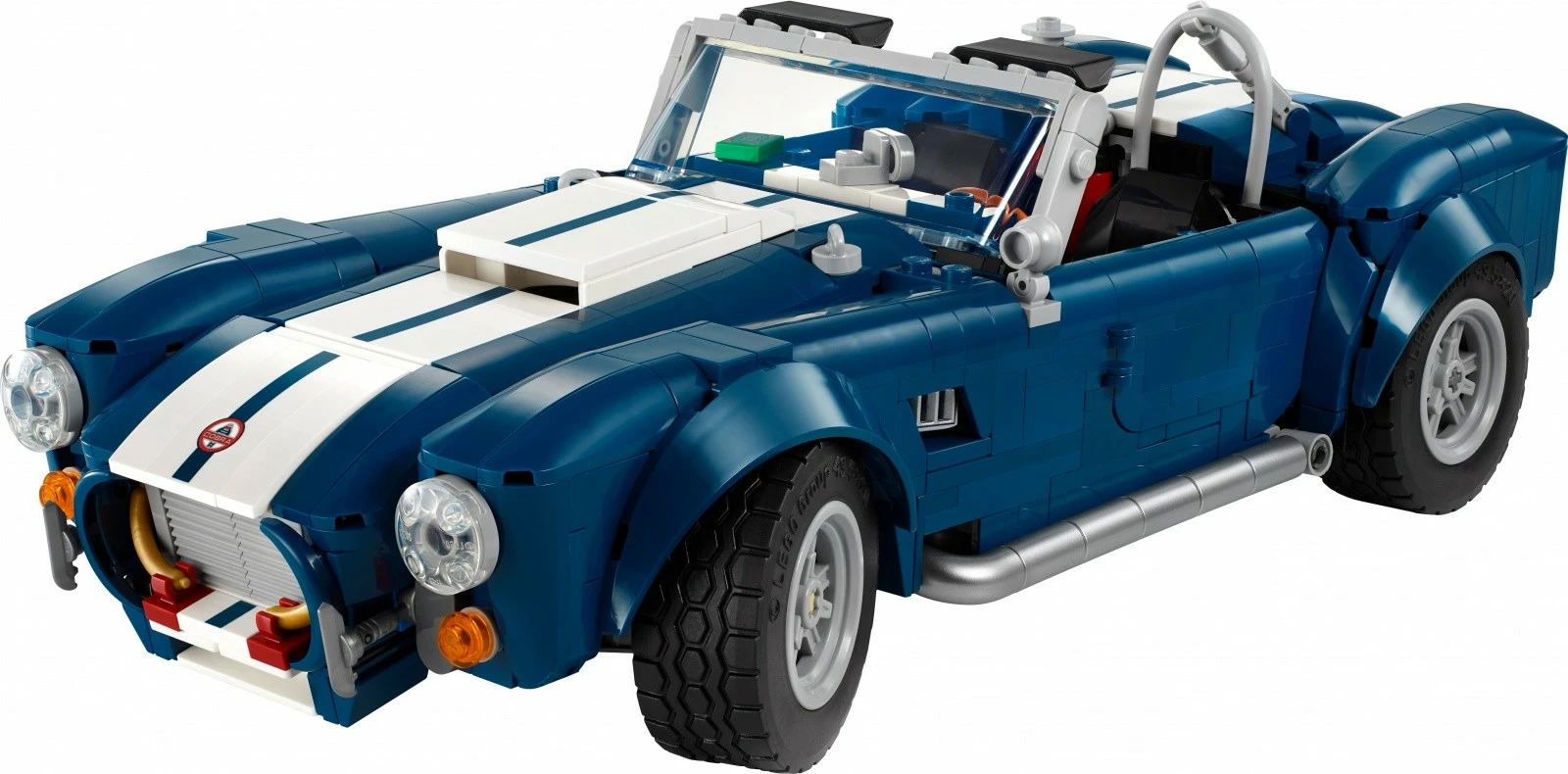 Set ndërtimi LEGO Icons 10357 Shelby Cobra 427 S/C, 1241 copë, 18+, kaltër me vija të bardha, 1 set