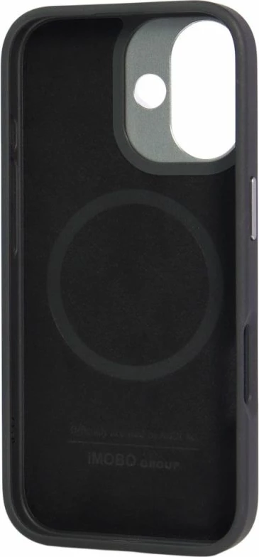 Kapak telefoni Audi R8 Genuine Leather për iPhone 17, zi e kuqe