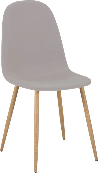 Karrige ngrënieje Bella, set prej 4 copash, material stof, këmbë metalike ngjyrë natyrale, 43.5x52x89cm