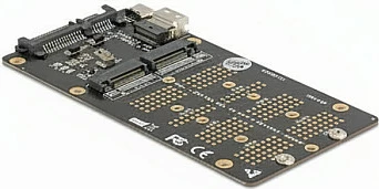 Konverter DeLOCK M.2 Key M NVMe në SFF-8654 / M.2 Key B SATA në SATA