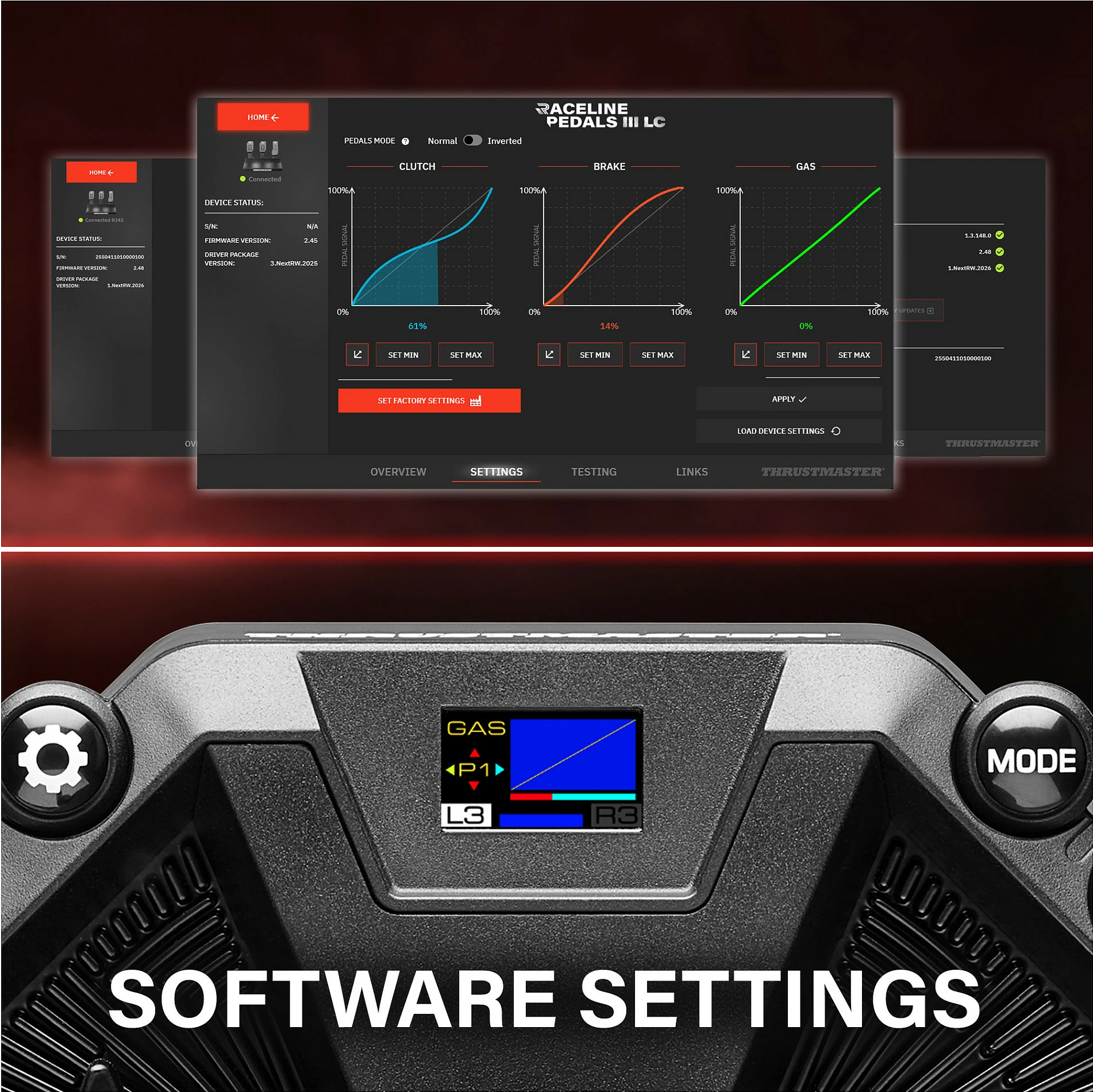Pedalset Thrustmaster Raceline LC Upgrade, për konsolë/PC, i zi