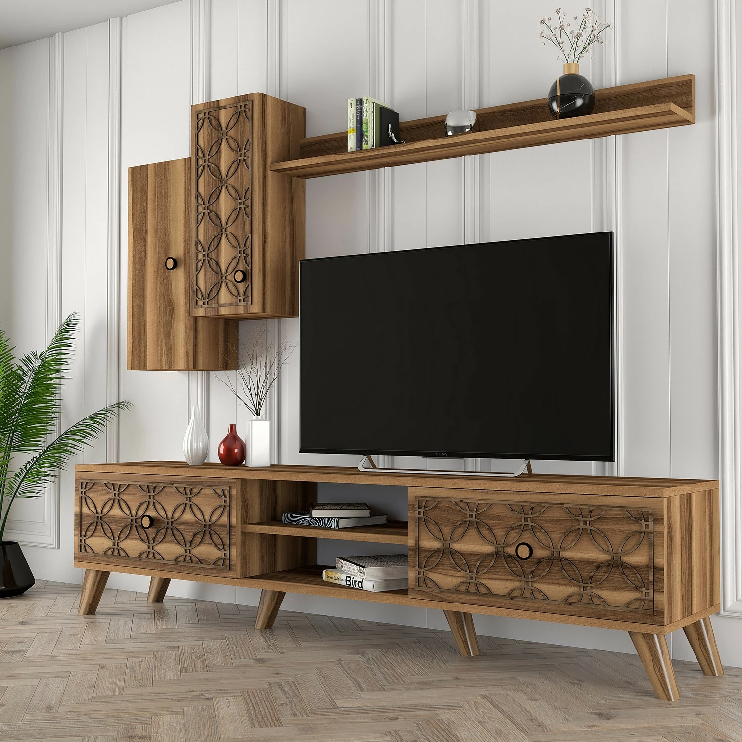 Komodë TV Hanah Home, Class S, ngjyrë arre