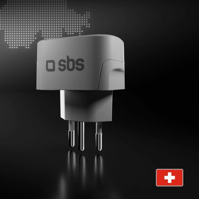Adapter udhëtimi universal SBS CH, i bardhë