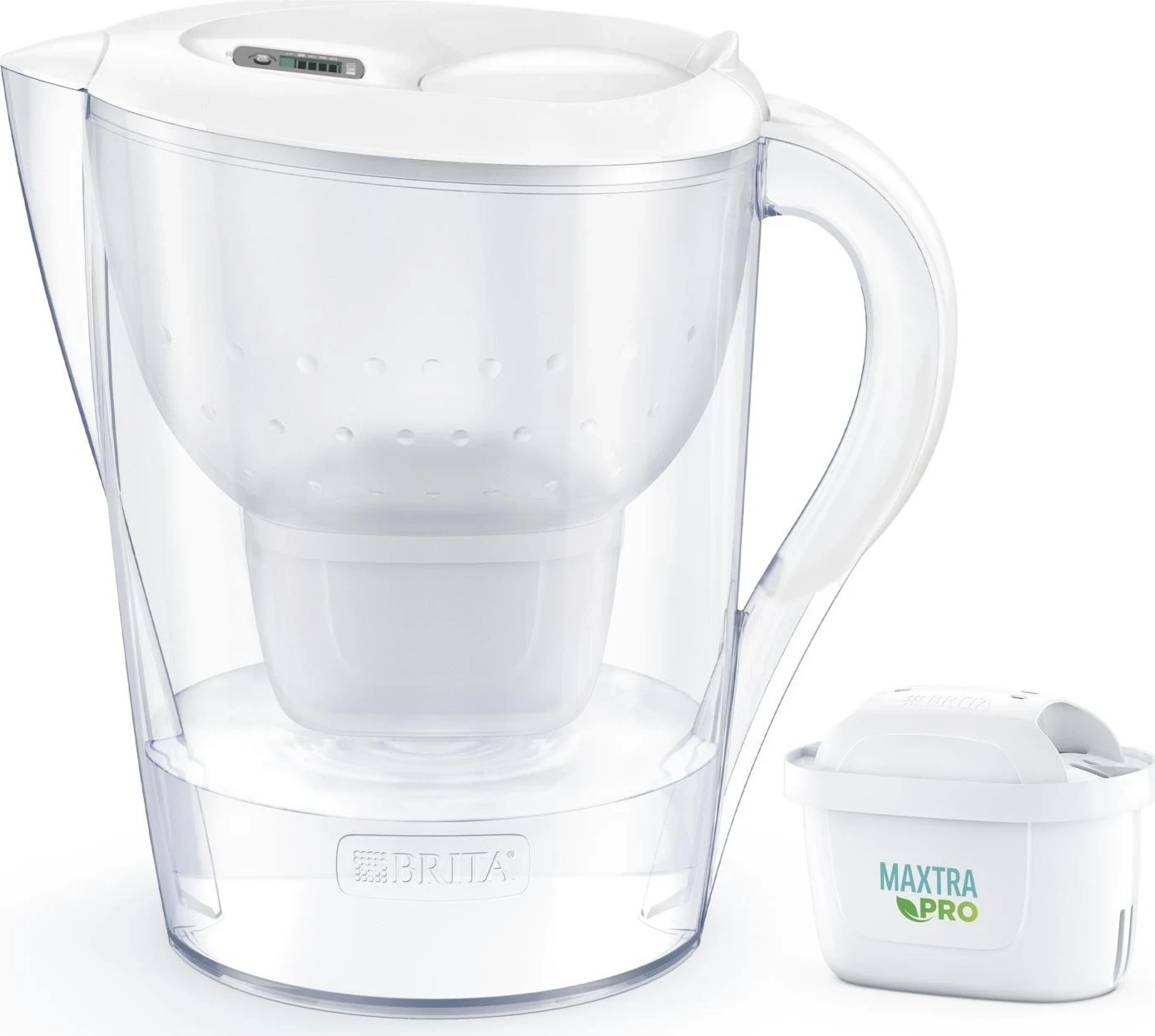 Kana për filtrimin e ujit Brita Marella XL, me 1 filtr MAXTRA PRO Pure Performance, e bardhë