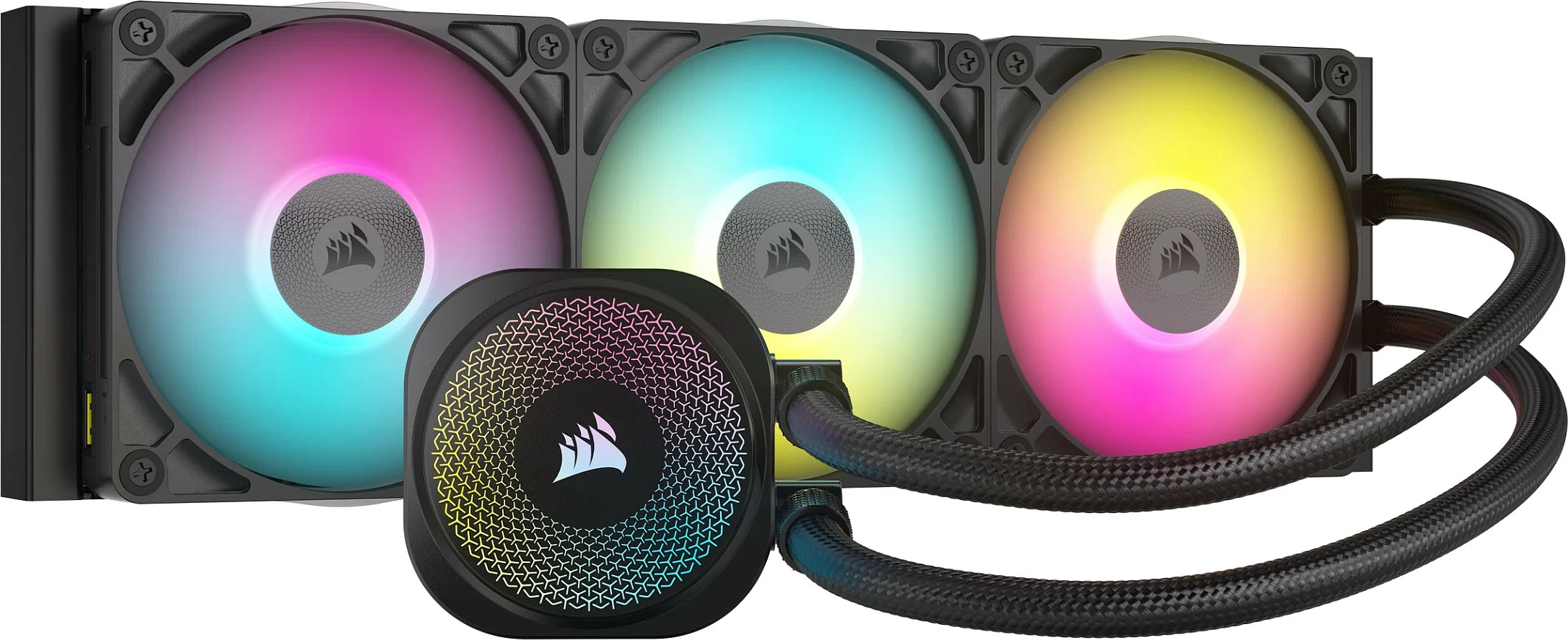 Ftohës uji AIO Corsair iCUE Link TITAN 360 RX RGB, 360mm, 3x120mm, i zi