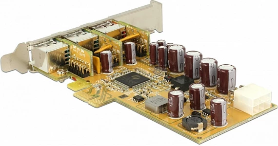 Kartë PCIe DeLOCK 89655, 3x PoweredUSB 2.0, 0.48 Gbit/s