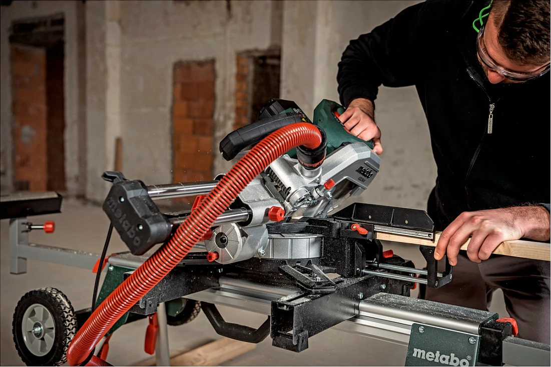 Sharrë këndore rrëshqitëse Metabo KGS254M, 1450W, teh 254mm, double bevel, gjelbër/argjend