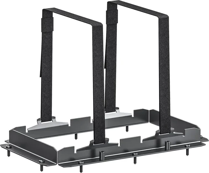 Komplet montimi për bateri EcoFlow LFP 2kWh, me rripa montimi, i zi