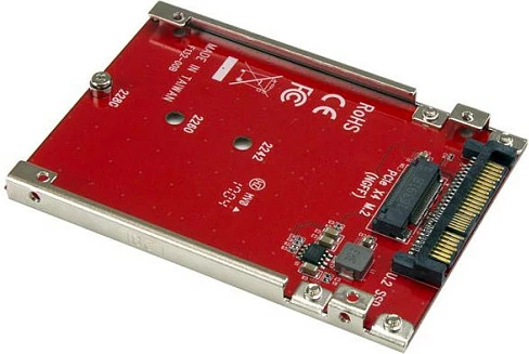 Adapter StarTech U2M2E125, M.2 NVMe në U.2 (SFF-8639), i brendshëm, i kuq