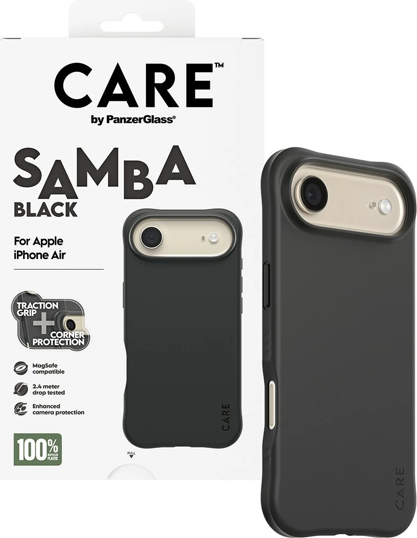 Mbështjellës PanzerGlass CARE Samba MagSafe për iPhone Air, i zi