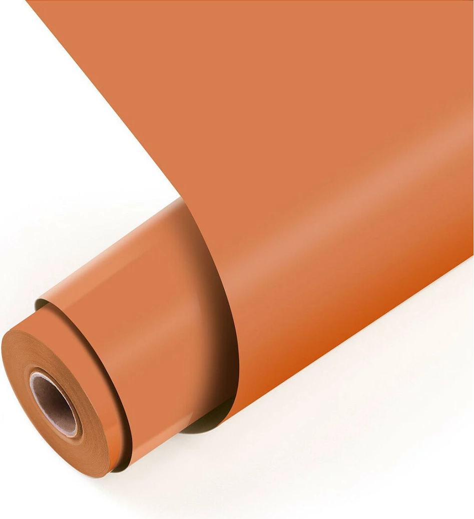 Folje vinyl ngjitëse permanente LOKLiK, matte, 30.5 x 180 cm, portokalli