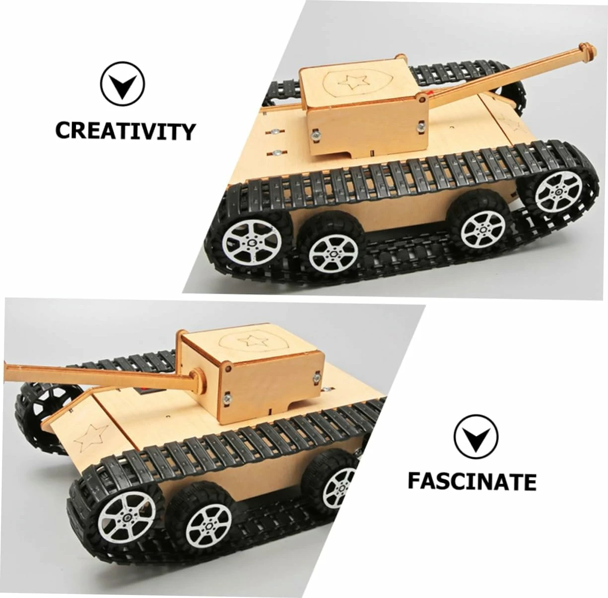 Loder edukative prej druri, ndërtimi i tenkës ,për fëmijë 