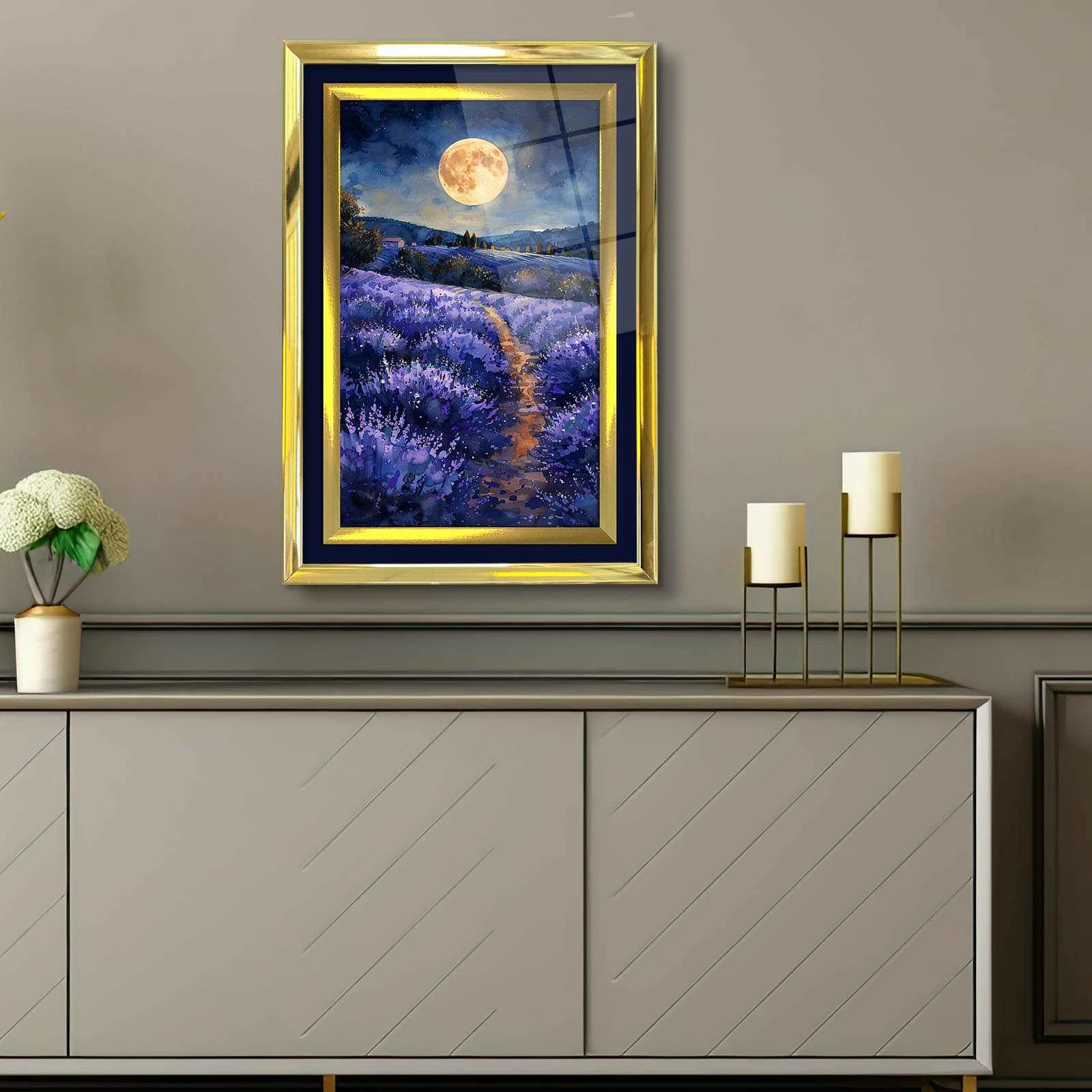 Pikturë dekorative me kornizë, shumëngjyrëshe, Wallity 4363Kromaltınct - 043, 43x65cm