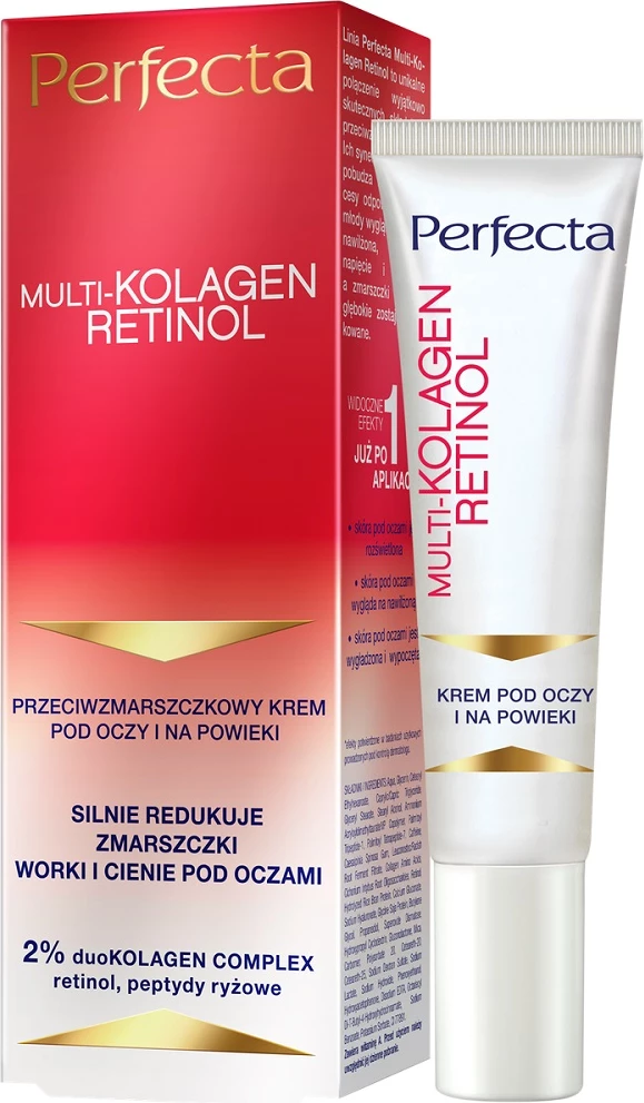 Krem për sy dhe qepalla për femra Perfecta Multi-Collagen Retinol Anti-Wrinkle, 15ml