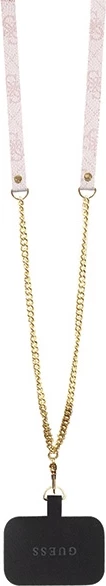 Mbështjellës Guess Crossbody 4G Metal Logo për iPhone 14 Pro, Rozë