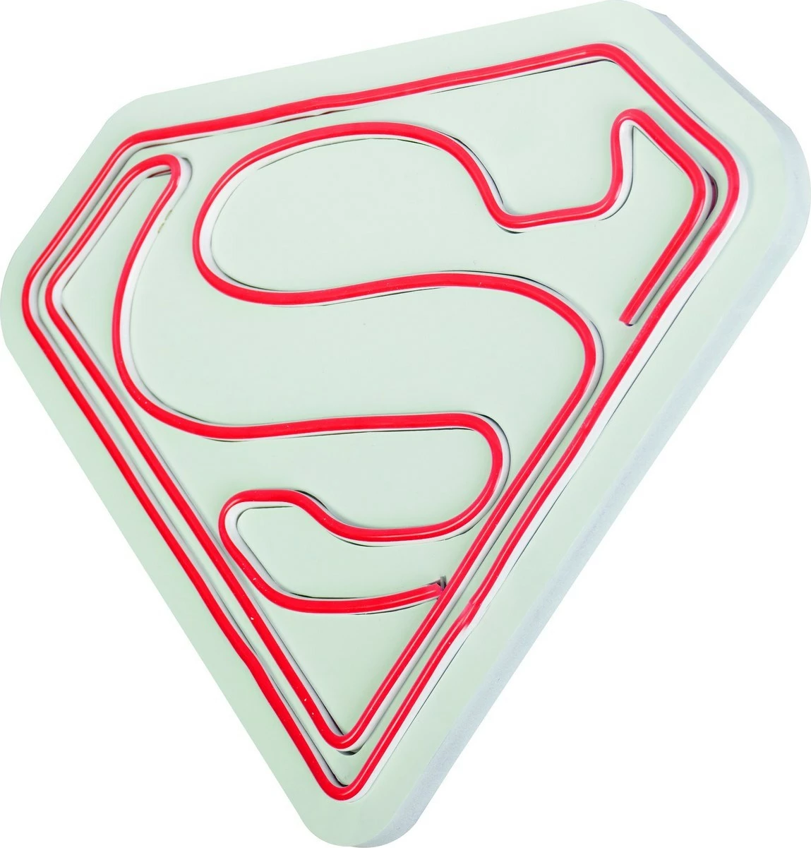 Dritë dekorative murale LED, plastikë, logo Superman, e kuqe