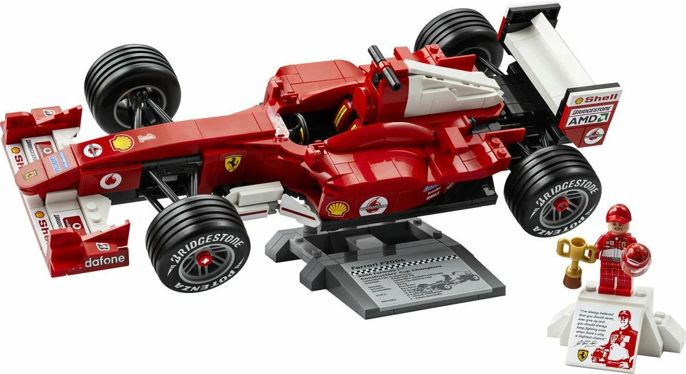 Set ndërtimi LEGO Icons Ferrari F2004 & Michael Schumacher 11375, 735 copë, 18+, kuqe