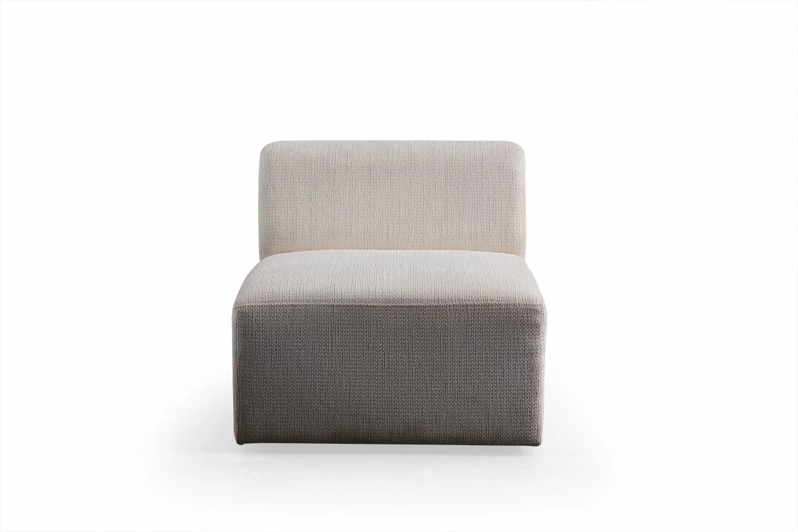 Kënd-sofë Melva, e bardhë, Atelier del Sofa (L1,5 + O1 + C + O2 + Chl Djathtas + Stol)
