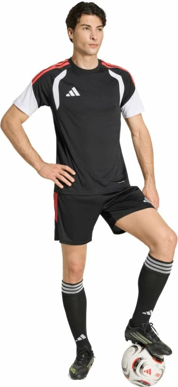 Fanellë futbolli adidas për meshkuj, e zezë e bardhë e kuqe [Madhësia: M]