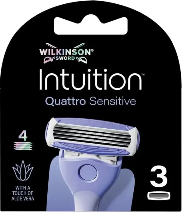 Rezerva për brisk për femra Wilkinson Intuition Quattro Sensitive, 3 copë