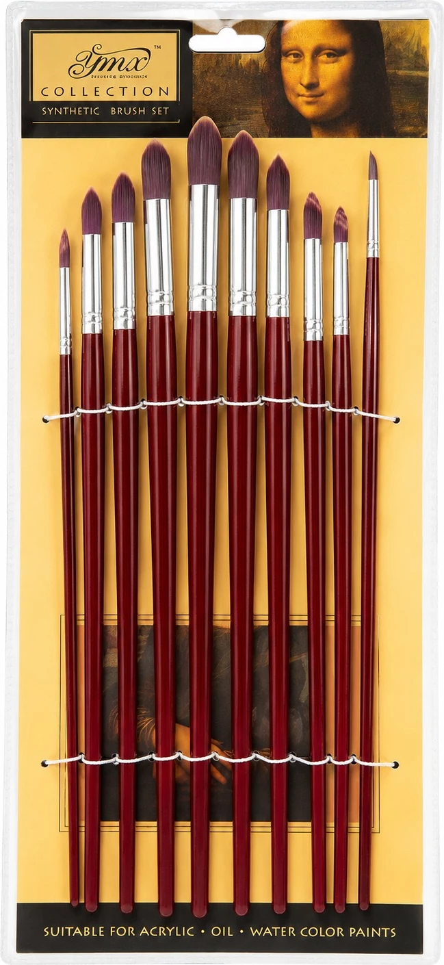 Set profesional furçash sintetike për pikturë – 9 copë