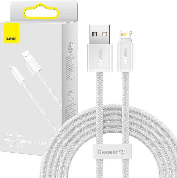 Kabllo USB në Lightning Baseus CALD000502, 2m, Bardhë