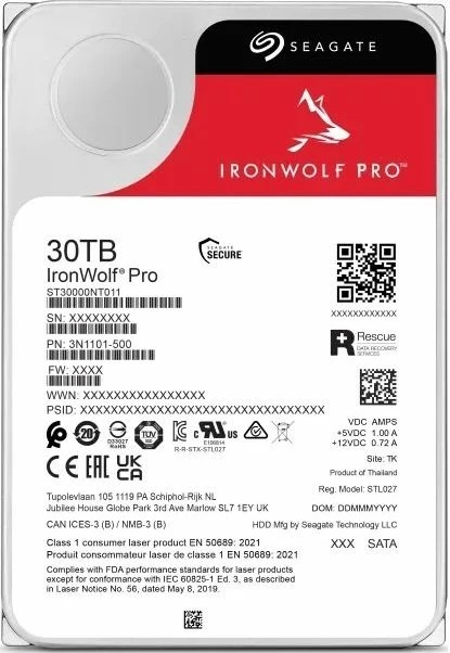 Hard disk intern Seagate IronWolf Pro ST30000NT011 30TB 3.5" SATA 6Gb/s 7200rpm 512MB