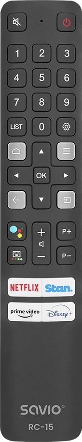 Telekomandë universale për TV TCL Savio RC-15, e zezë
