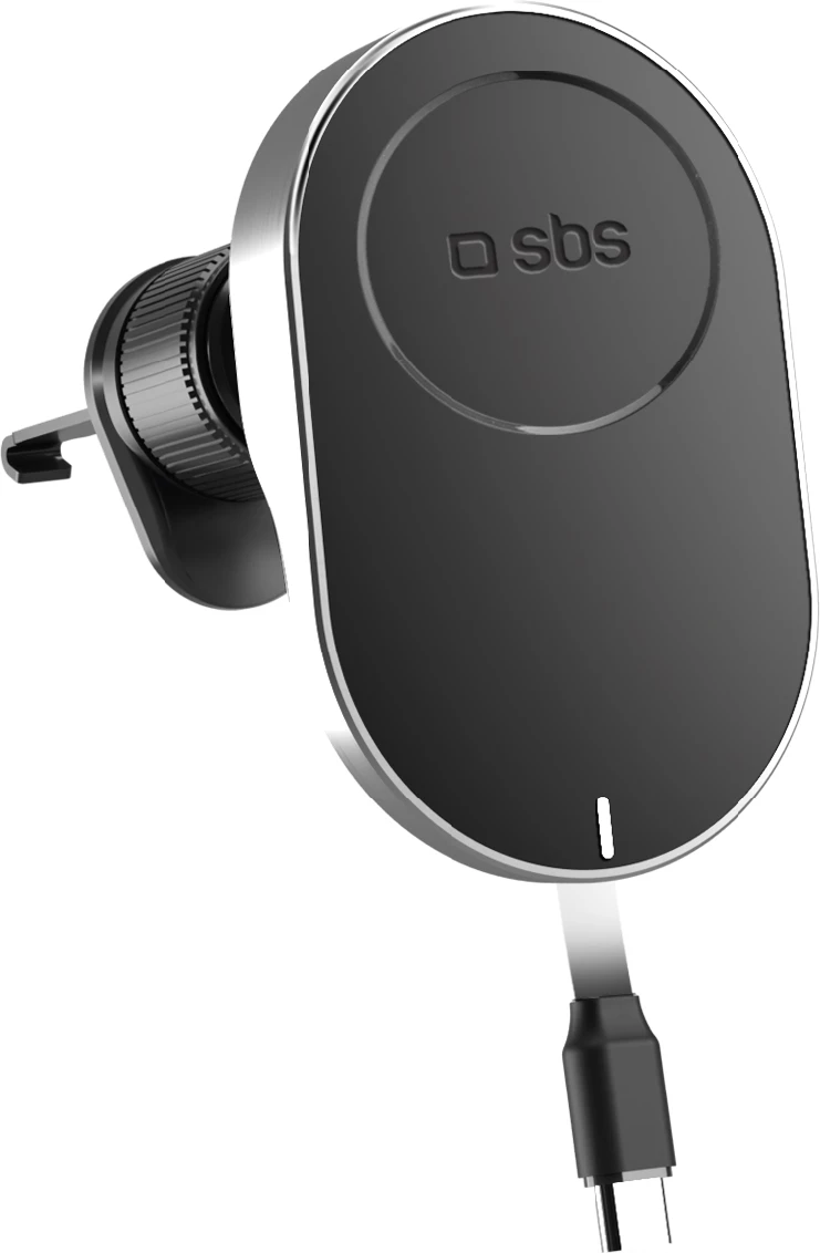 Mbajtës magnetik me karikues wireless SBS TESUPP15WRETRACABL për celular, 15W, MagSafe, i zi