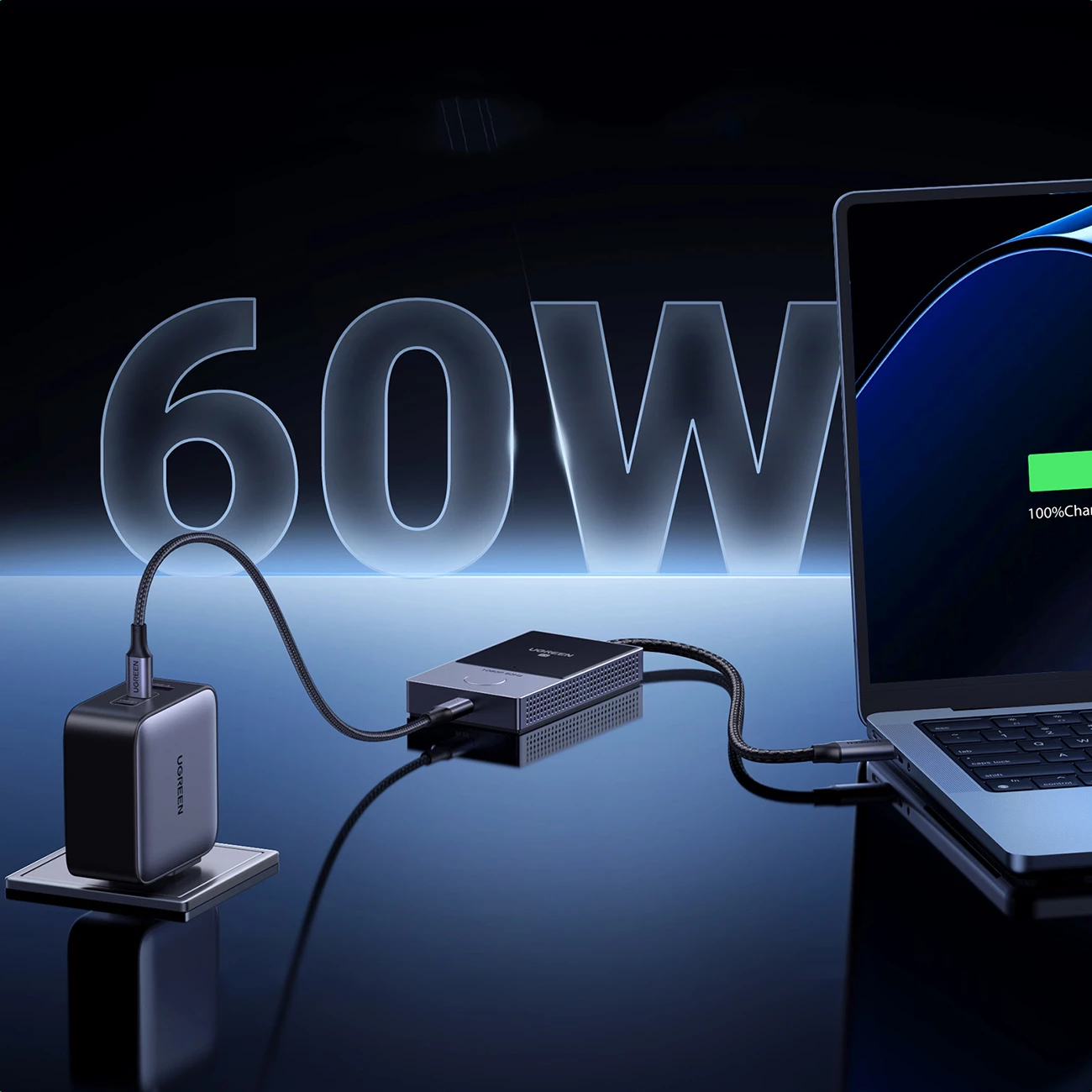 Transmetues HDMI pa tela Ugreen CM737, Full HD, i zi dhe argjendtë