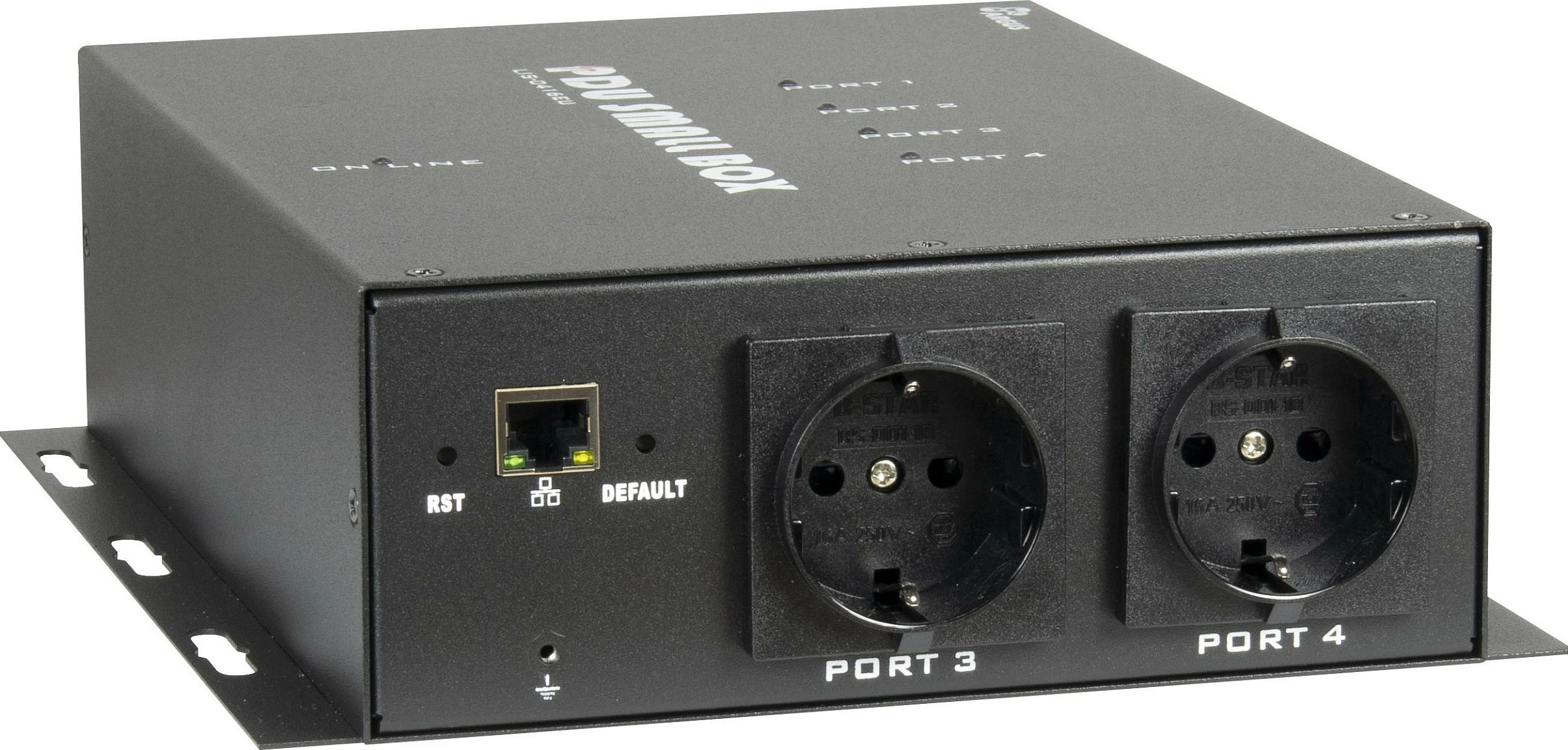 PDU Inter-Tech IPC PDU SA-0416EU, 16A, 4 priza të kontrollueshme, e zezë