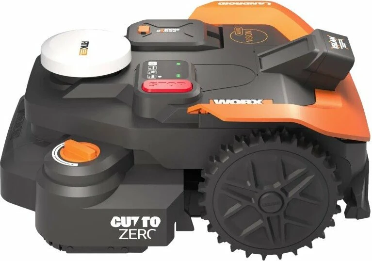 Robot kositës bari Worx Landroid Vision Cloud L3000, 3000 m², 20V 5Ah, 22 cm, portokalli/zi