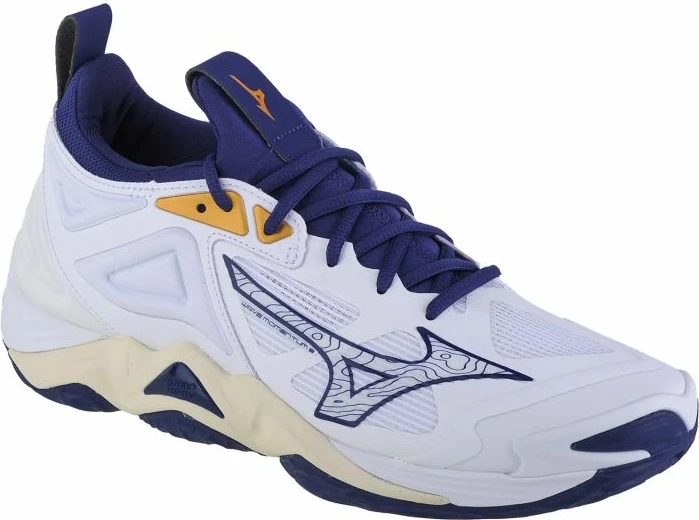 Atlete për meshkuj Mizuno Wave Momentum 3, të bardhë me blu deti [Madhësia: 41]