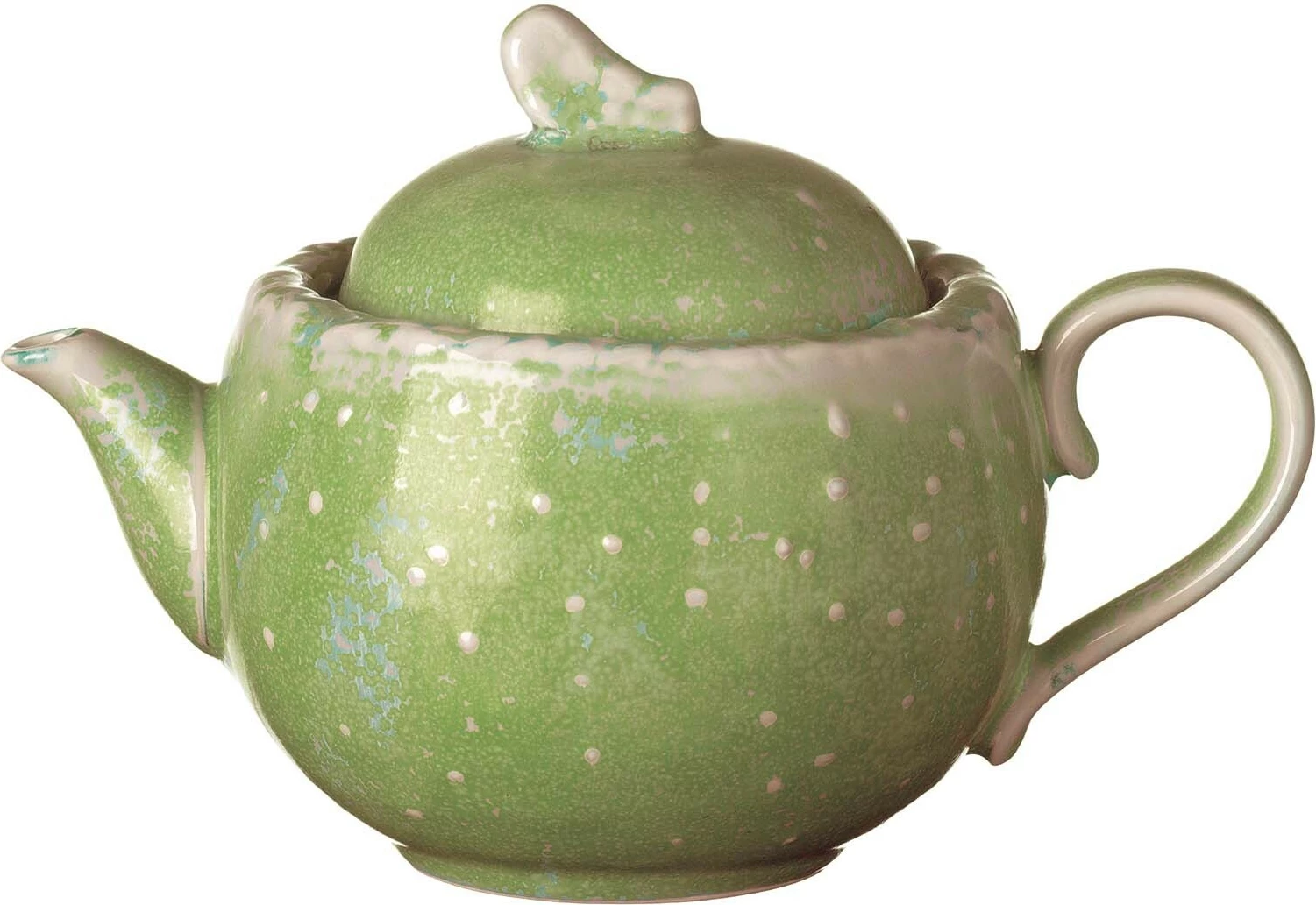 Çajnik Fine Dine Edenic 500 ml, porcelan i vitrinuar, jeshile, set 3 copë