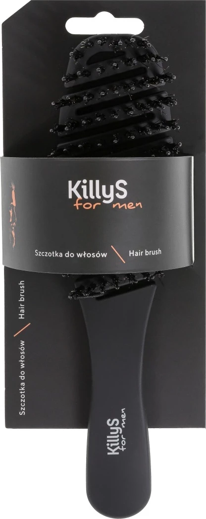 Furçë flokësh për meshkuj KillyS e zezë, 1 copë