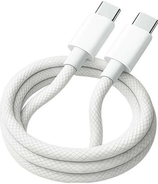 Kabllo Teltech TCA-06 USB-C në USB-C, PD 60W 3A, 1m, e bardhë