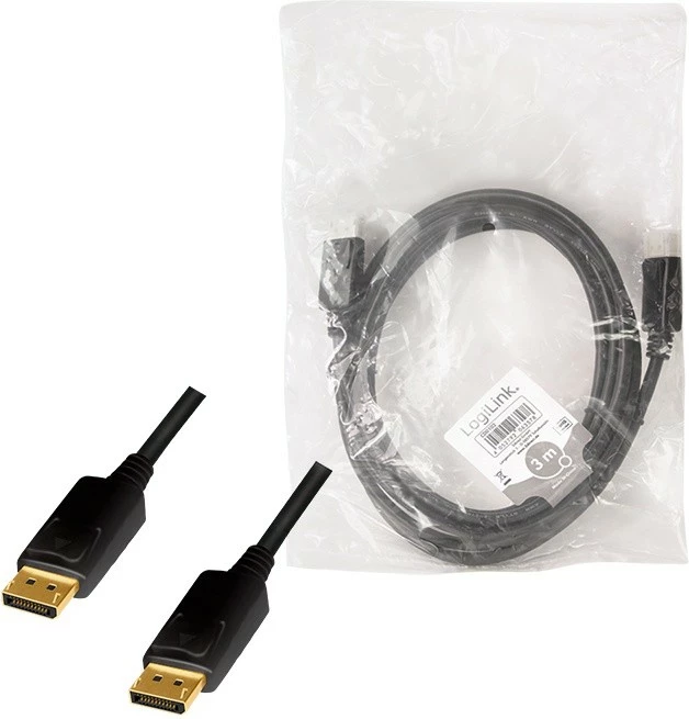 Kabllo DisplayPort LogiLink CD0102, 3m, 4K/60Hz, e zezë