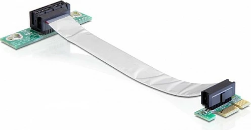 Riser kartë PCIe DeLOCK 41839, PCI Express x1, kabllo fleksibile 13 cm