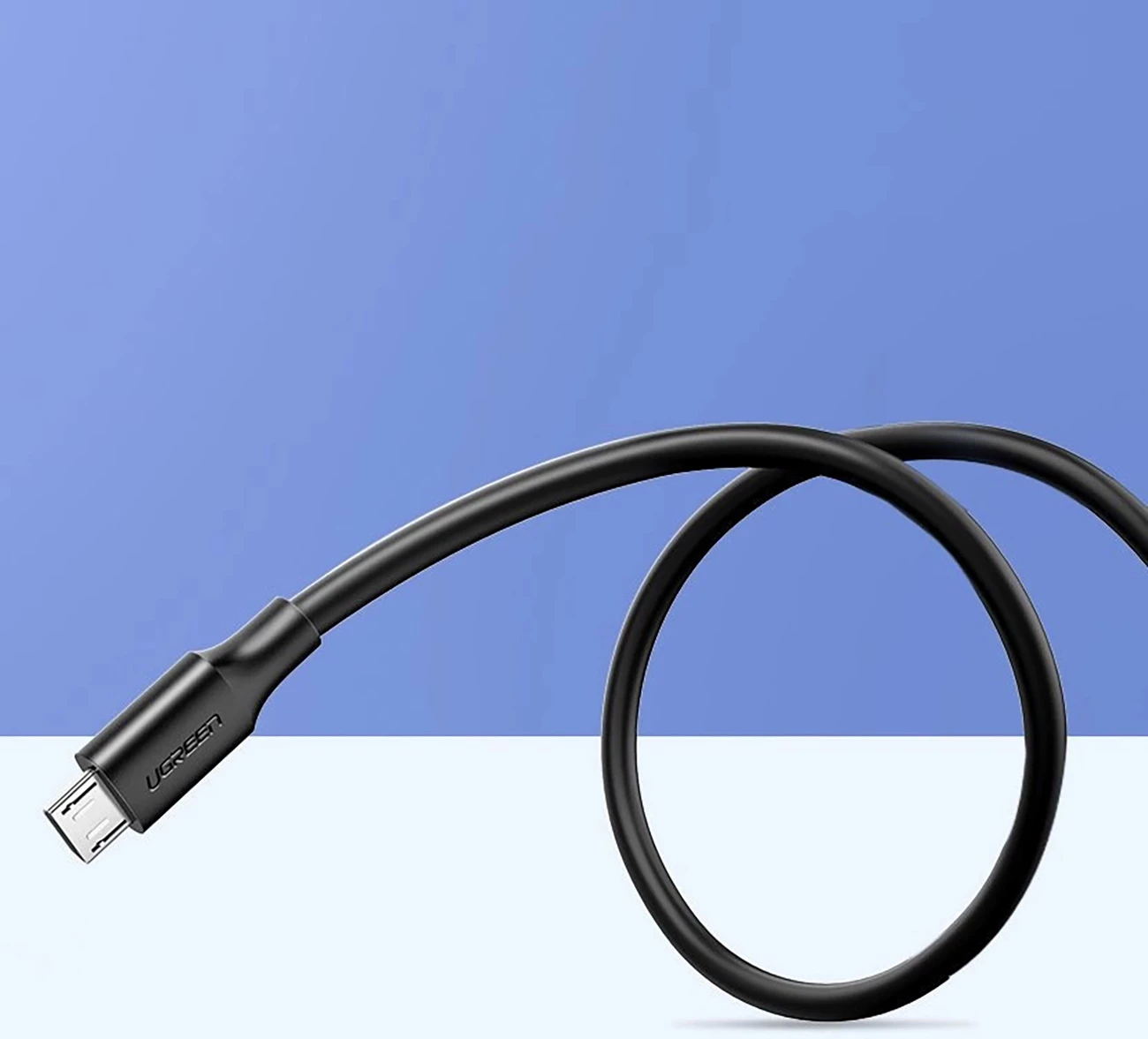 Kabllo Ugreen US289 60135, micro USB / USB-A, 0.5m, e zezë
