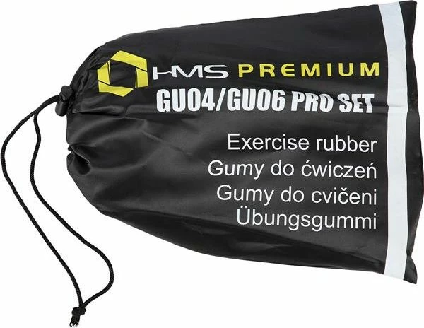 Set shiritash rezistence (Powerband) HMS GU04/06 Pro, 6 copë, nivele të ndryshme rezistence, multicolor