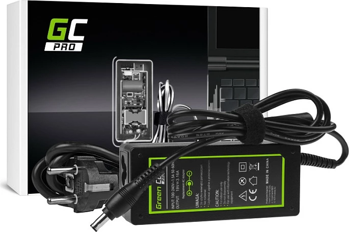 Adapter rryme për laptop Green Cell PRO, Samsung, 60W 19V 3.16A, 5.5mm-3.0mm, i zi