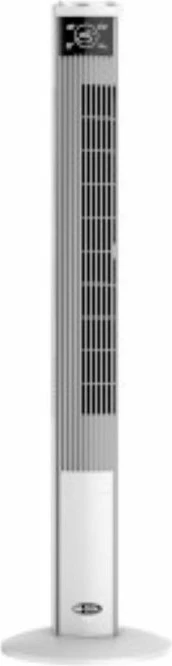 Ventilator kullë BECOOL BC121TU2201F 121 cm 45 W me ekran LED, telekomandë, timer 12 h, jonizues, i bardhë