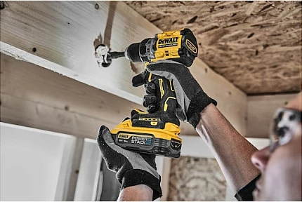 Trapan me bateri DeWALT DCD800H2T-QW, 18V, 5Ah, 13mm, me dritë, verdhë/zi