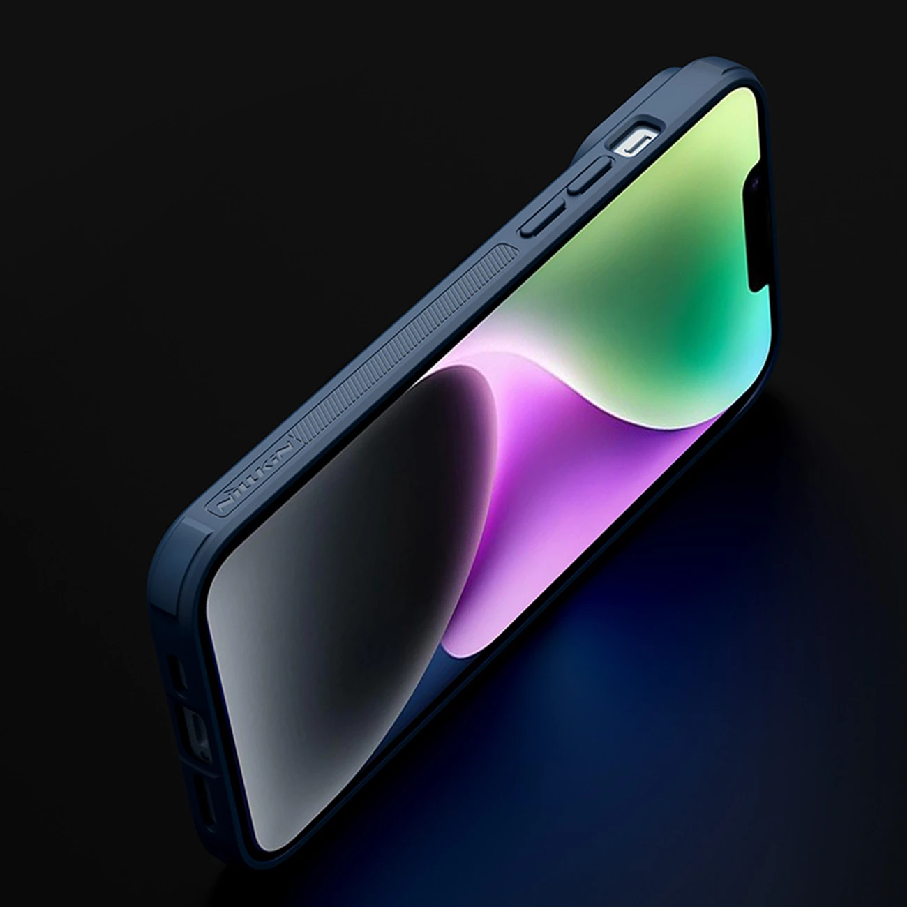 Mbështjellës Nillkin Textured S Case për iPhone 14 Pro Max me mbulesë kamere, e gjelbër e errët