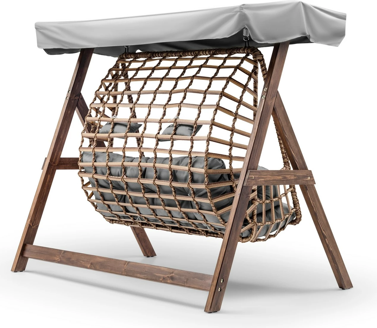 Karrige lëkundëse dyshe për kopsht, Skye Decor, Girne, ngjyrë gri