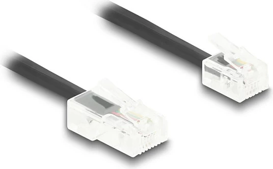 Kabllo telefonike spirale DeLOCK 88442, RJ-11 në RJ-45, 1 m, e zezë