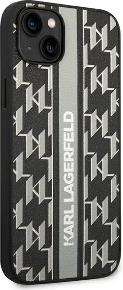 Mbështjellës Karl Lagerfeld KLHCP14MPGKLSKG për iPhone 14 Plus 6.7", Monogram Stripe, Gri